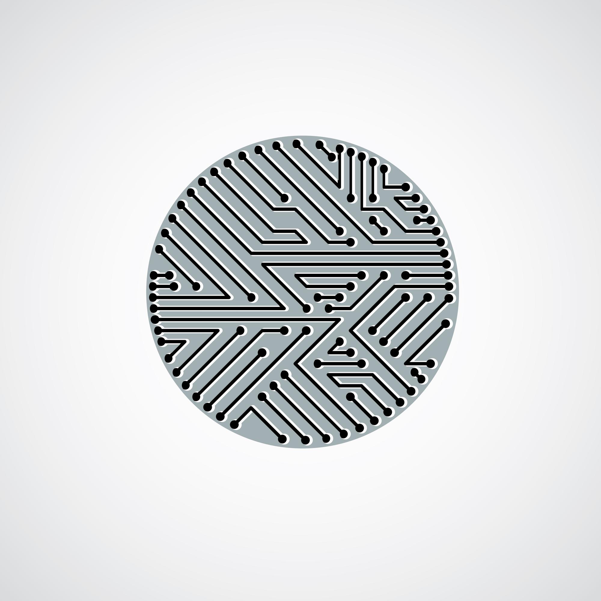 geometric embroidered badge with metallic thread